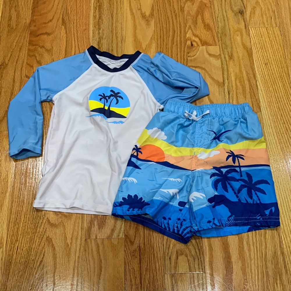Boys swim trunks and shirt - matching set
